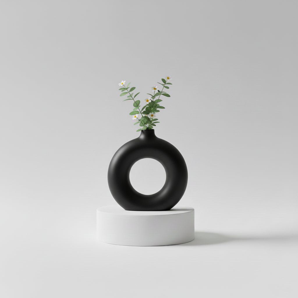 Fuzzy Donuts Vase