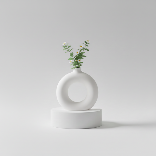 Fuzzy Donuts Vase