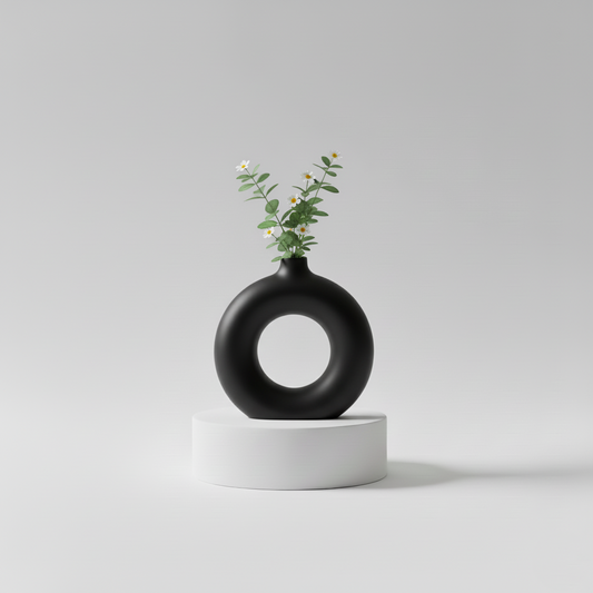 Fuzzy Donuts Vase