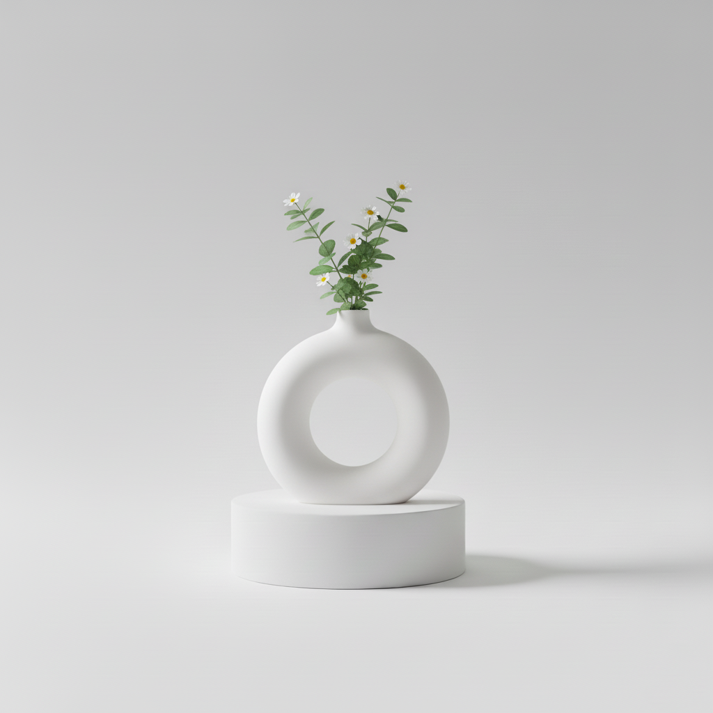 Fuzzy Donuts Vase